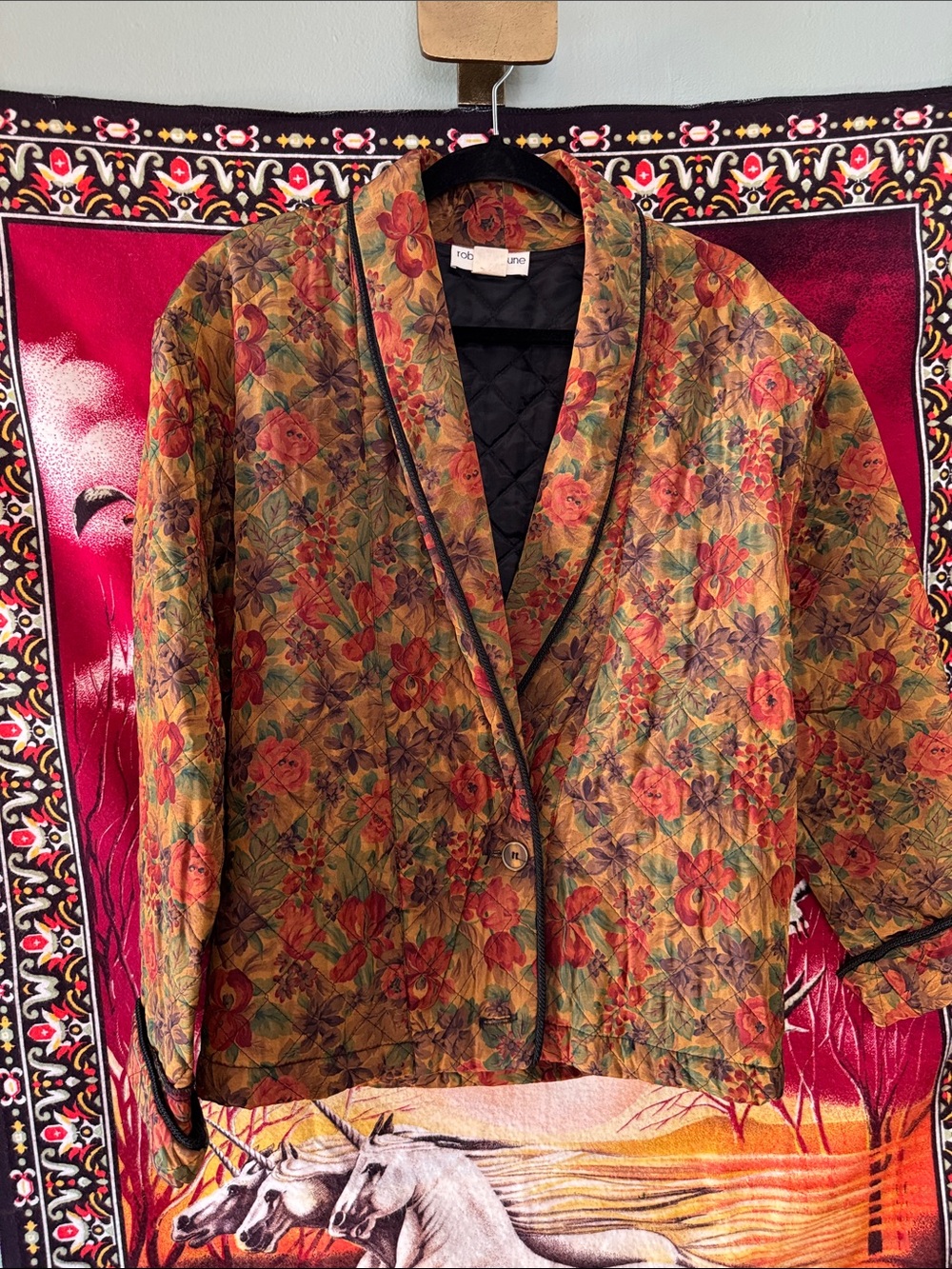 Vintage Robyne Faune Floral Quilted Jacket - Autumn Tones